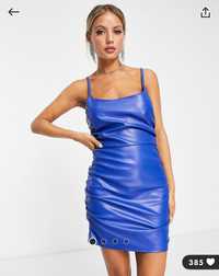 Синя кожена рокля Asos / Асос