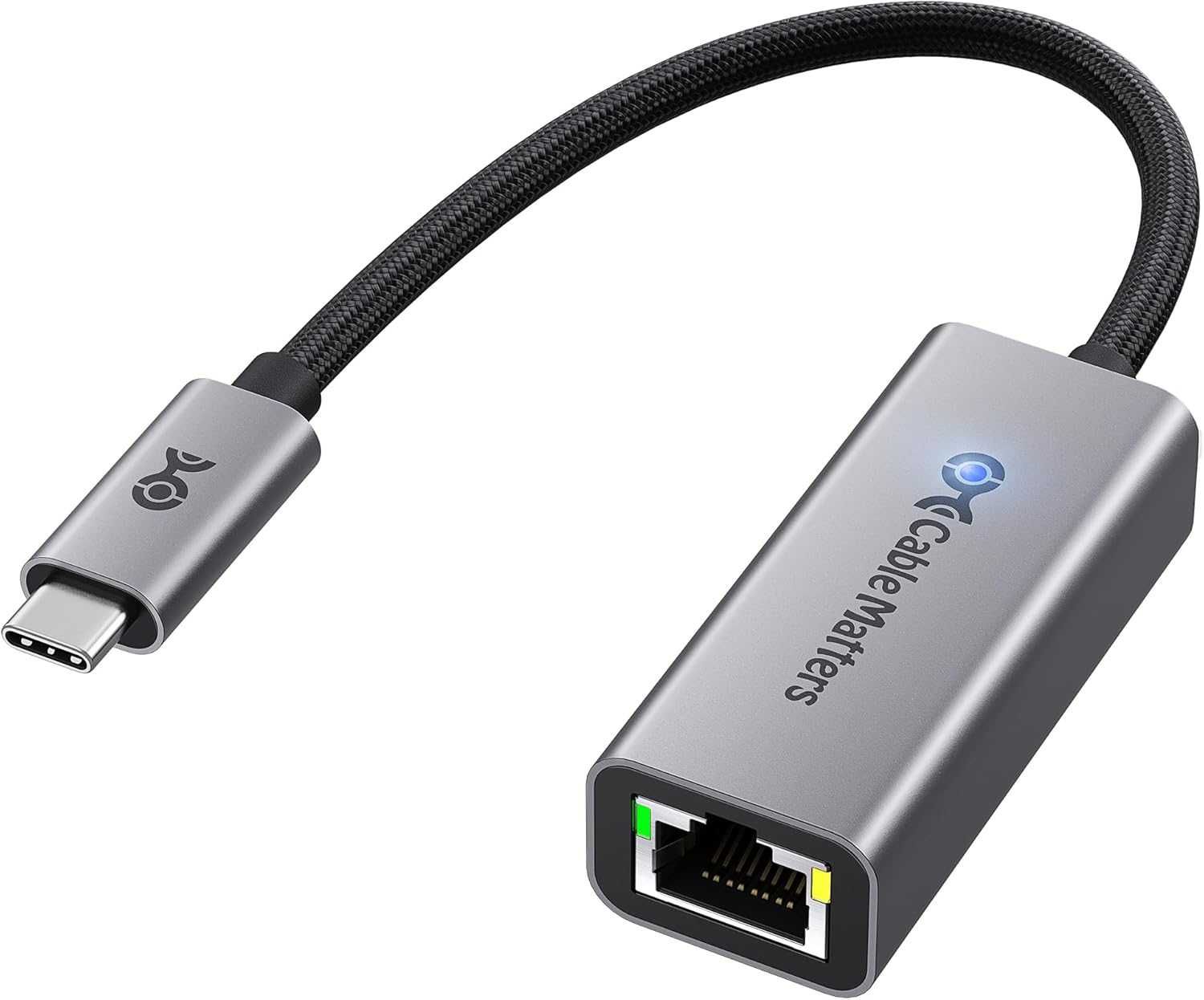 Cable Matters USB C към 5Gb Ethernet адаптер, USB 4, Thunderbolt 4/5