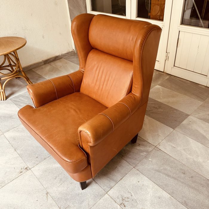 Кожен фотьойл тип „крилинг“ – отлично състояние