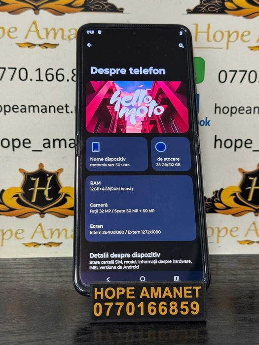 Hope Amanet P10/Motorola Razr 50 Ultra 512GB 12 RAM