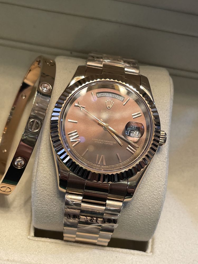 Rolex Day-Data 40 mm Rose Gold brown Dial