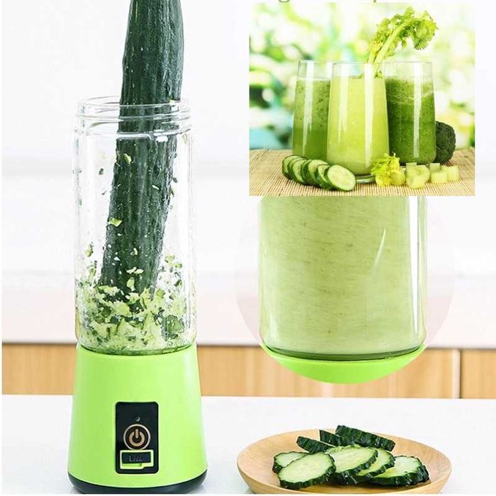 НОВ! Преносим блендер за плодове и зеленчуци с вградена батерия, USB