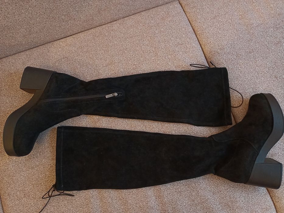 Сапоги осень-весна замшевые