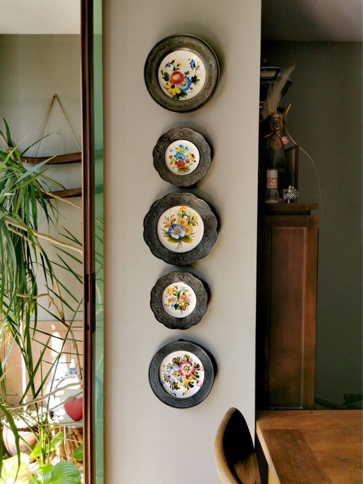 Антикварни керамика цам декоративни ръчно рисувани авторски чинии