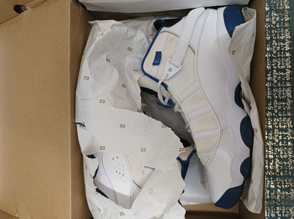 Jordan 6 rings white/marina blue