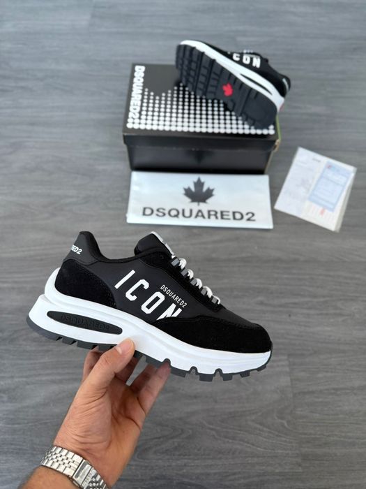 Adidasi Bărbați Dsquared Black & White