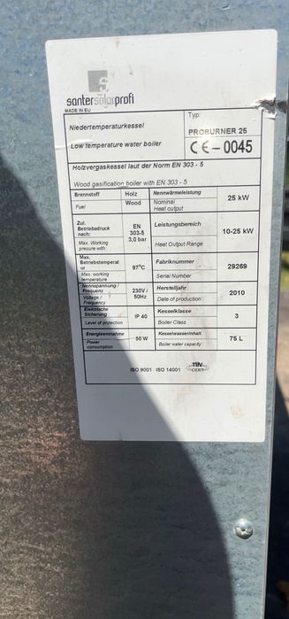 Centrală pe lemne cu gazeificare