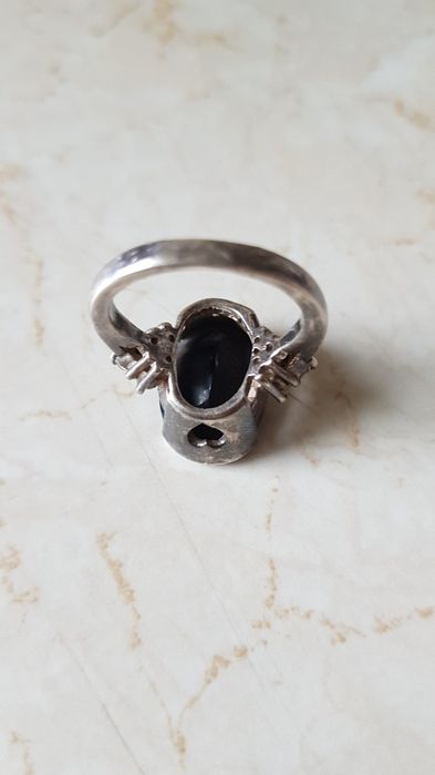 Superb inel dama piatra onix vintage, 17.3 mm,stare foarte buna