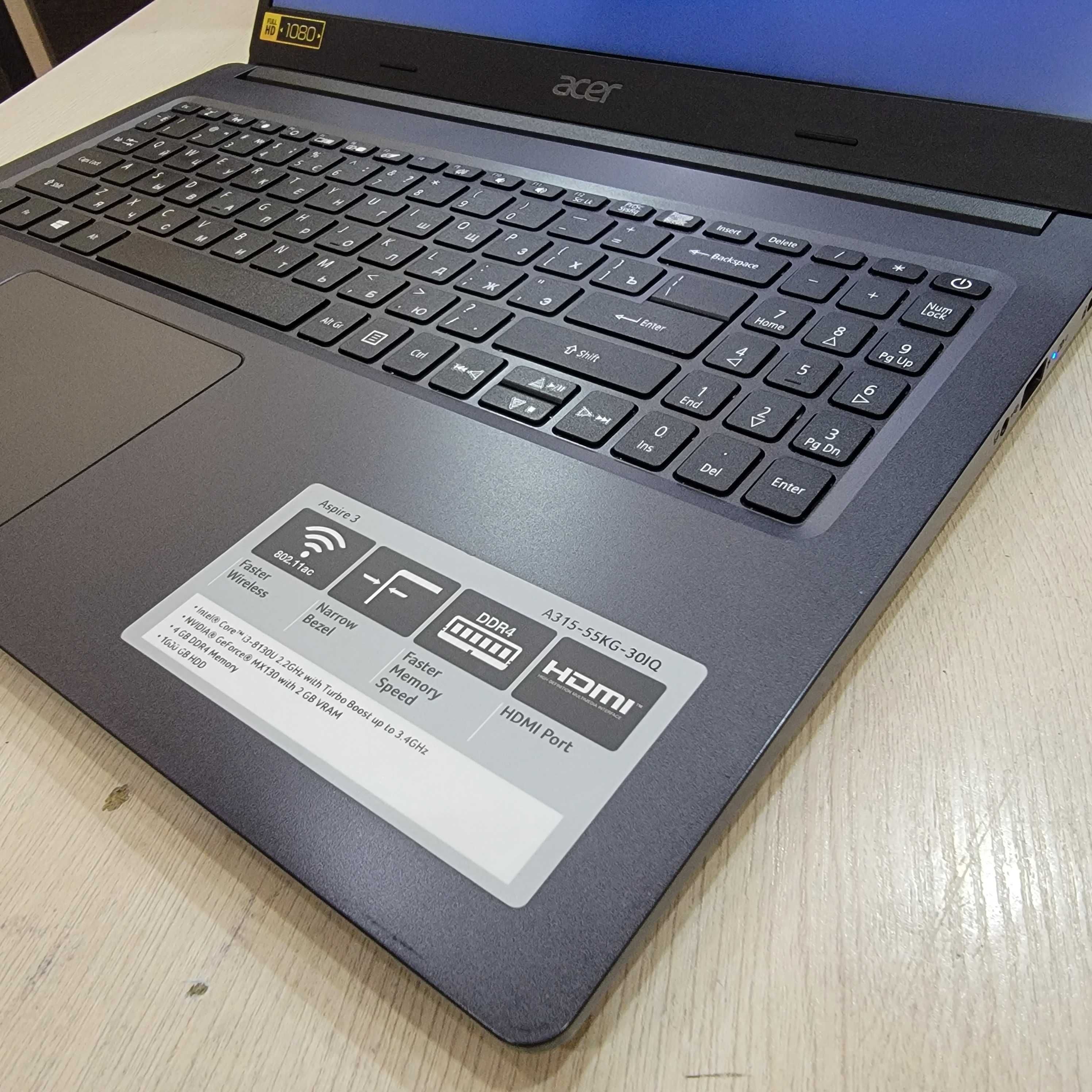 i3 ультра-тонкий ноутбук Acer Aspire 3 A315, как новый, в отличном