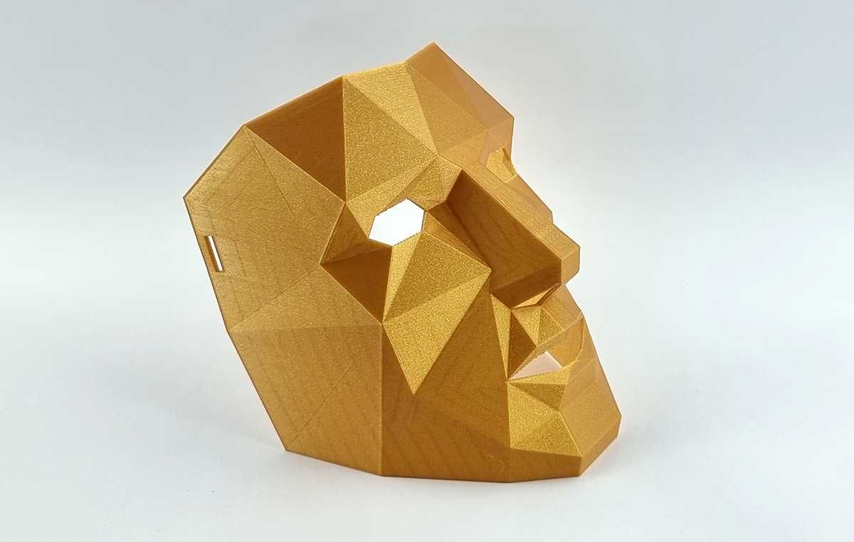 Златна маска в ниски полигони - 3D print
