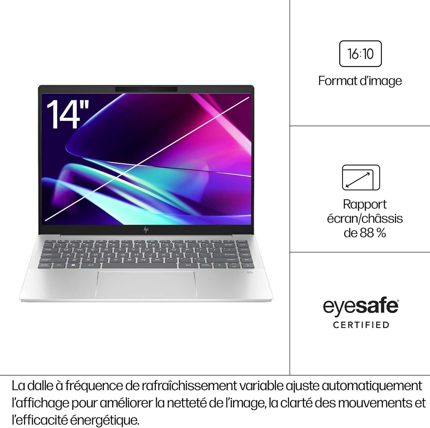 HP Pavilion Plus 14 Oled 2K 120Hz i7-1335U DDR5 16GB SSD 512GB Silver