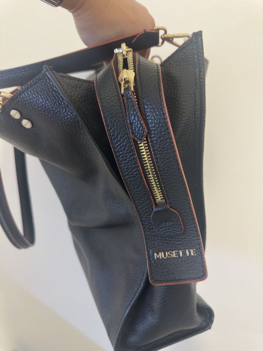 Geanta Musette,piele,stare impecabila,