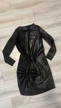 Черна велурена рокля/туника Negative
