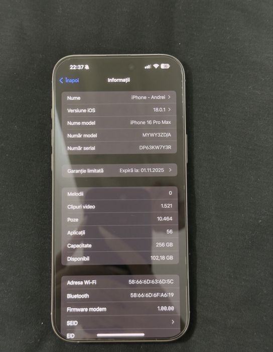 Iphone 16 Pro Max 256GB URGENT !!