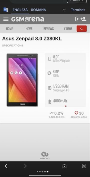Tableta Asus ZenPad 8.0