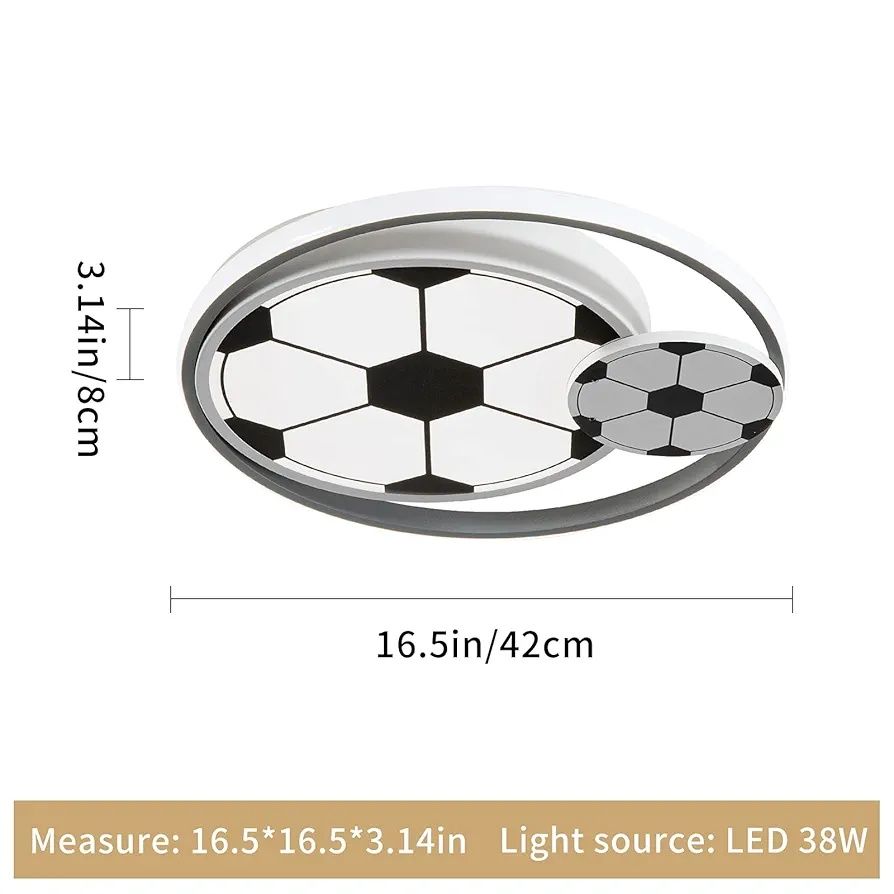 LED лампа футболна топка димируема с дистанционно 38W
