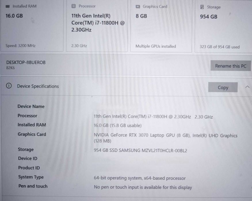 Лаптоп Gaming Lenovo Legion 7