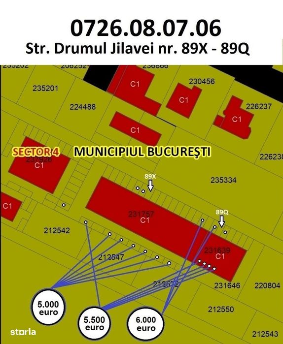 Vand/inchiriez locuri de parcare Str. Drumul Jilavei nr. 89 si 103
