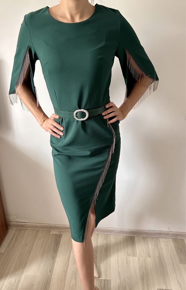 Rochie eleganta verde-marime 40