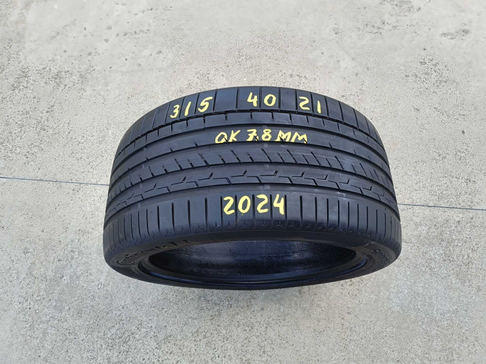 O anvelopa de vara 315 40 21 Continental SportContact 6 cu 7,8 mm 2024