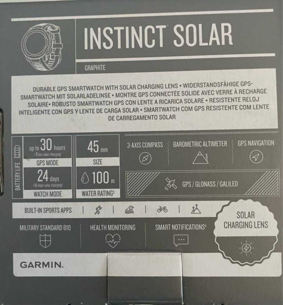 Garmin instinct solar - Graphite