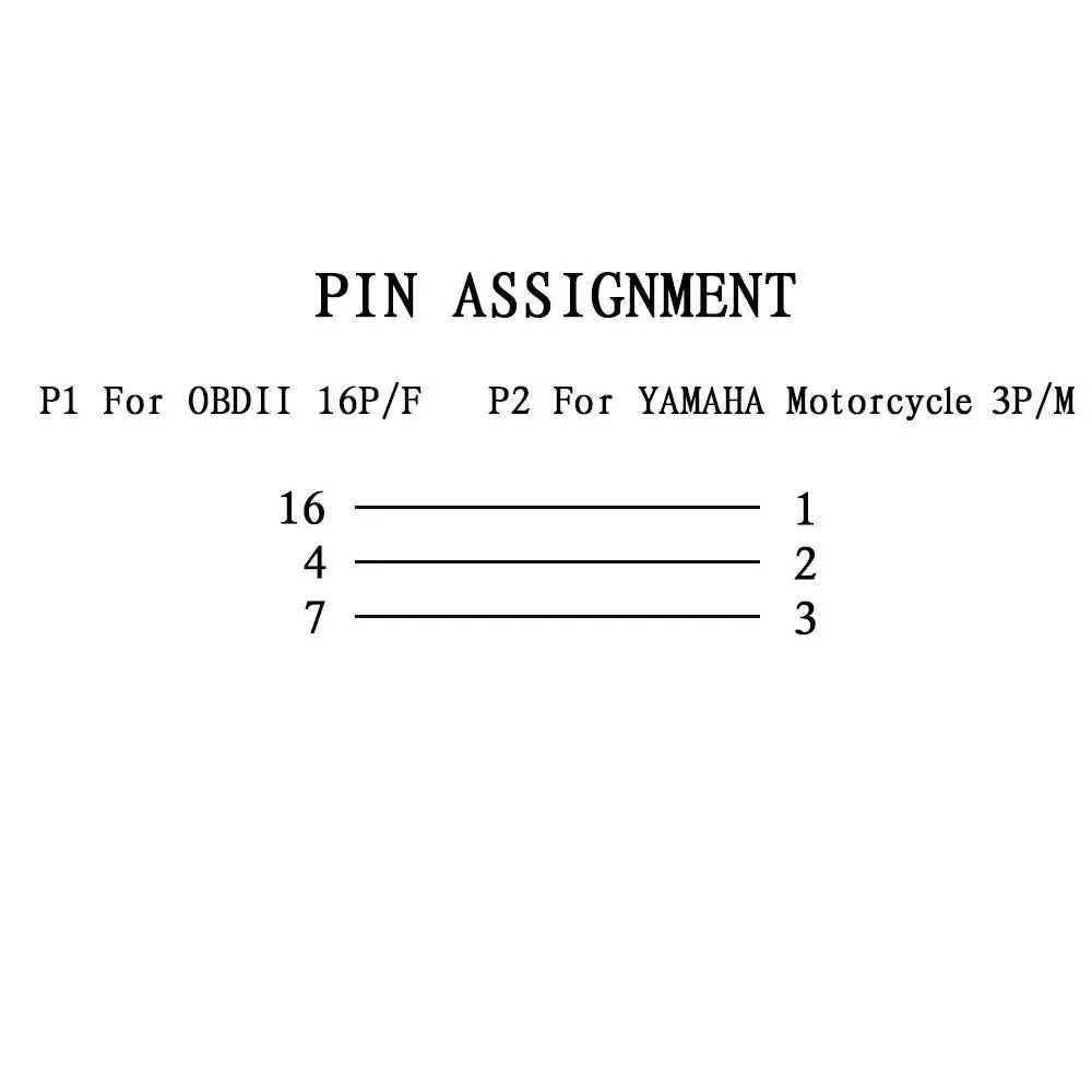 3-Pin към OBD2 16-Pin Адаптер за Yamaha Мотоциклети