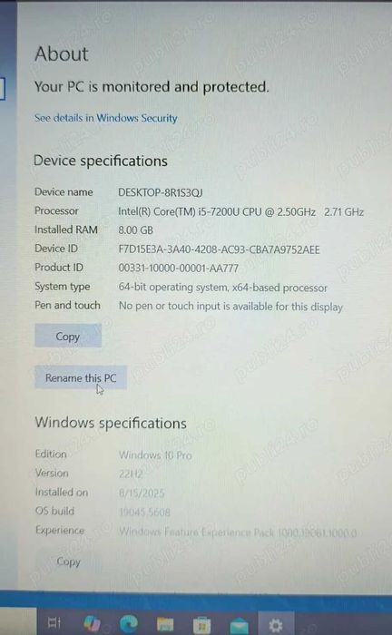 Vand Lapop Lenovo Ideapad 330 15IKB