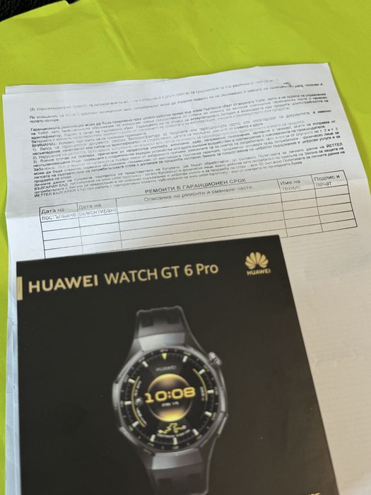 ***ЧИСТО НОВ 46mm Huawei Watch GT 6 Pro Yettel Гаранция 2027г. BLACK g