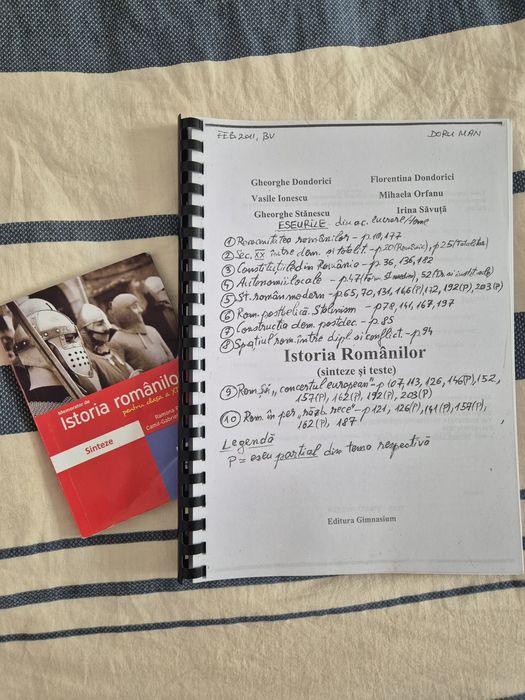 Istoria românilor teste&sinteze pentru bac
