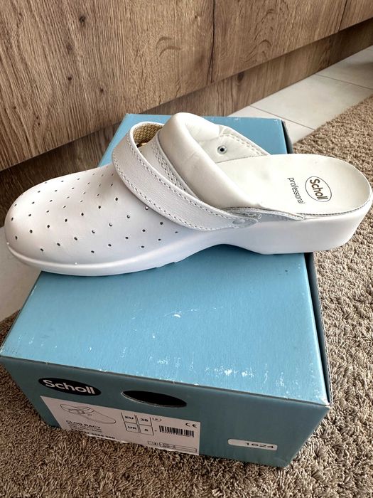Saboti ortopedici dama Scholl Clog Racy 38 piele cu brant anatomic Noi