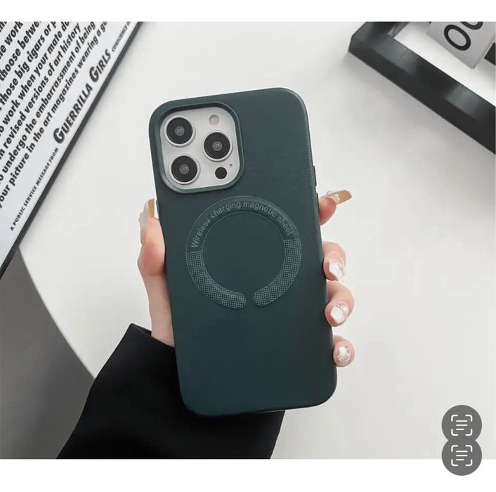 Iphone 14/15/PRO/MAX/PLUS Husa Piele Cerc Magnetic Interior Alcantara