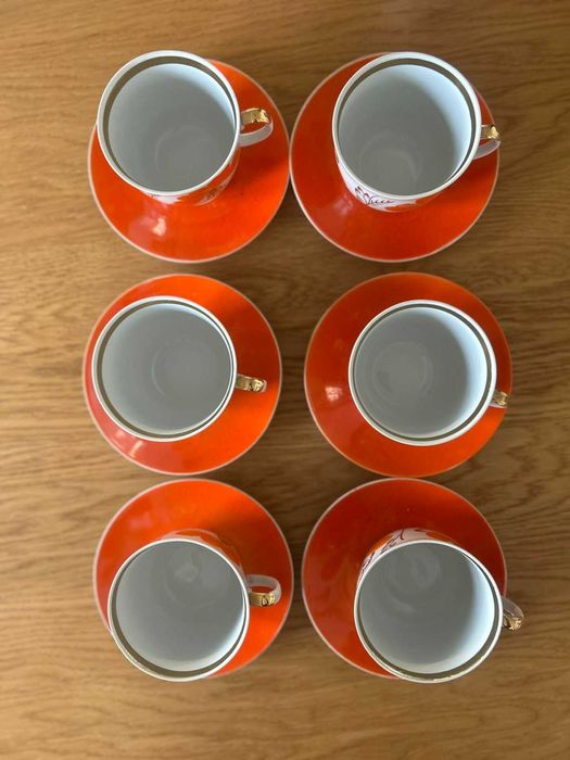 Старинен руски сервиз за чай (200 мл.), закупен около 1980г.