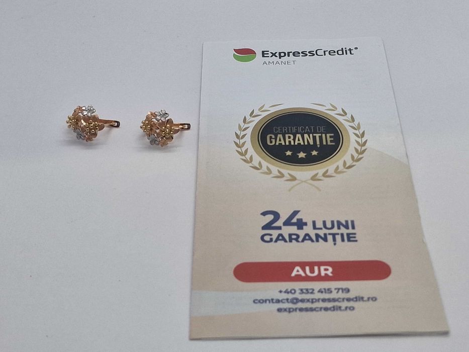 Cercei aur 14K 3.29g [AG4 DACIA B 49569.4) Garantie 2 ani