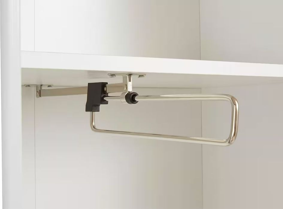 Dulap cu usi glisante Heimo , Alb , 125 cm latime , 38 cm