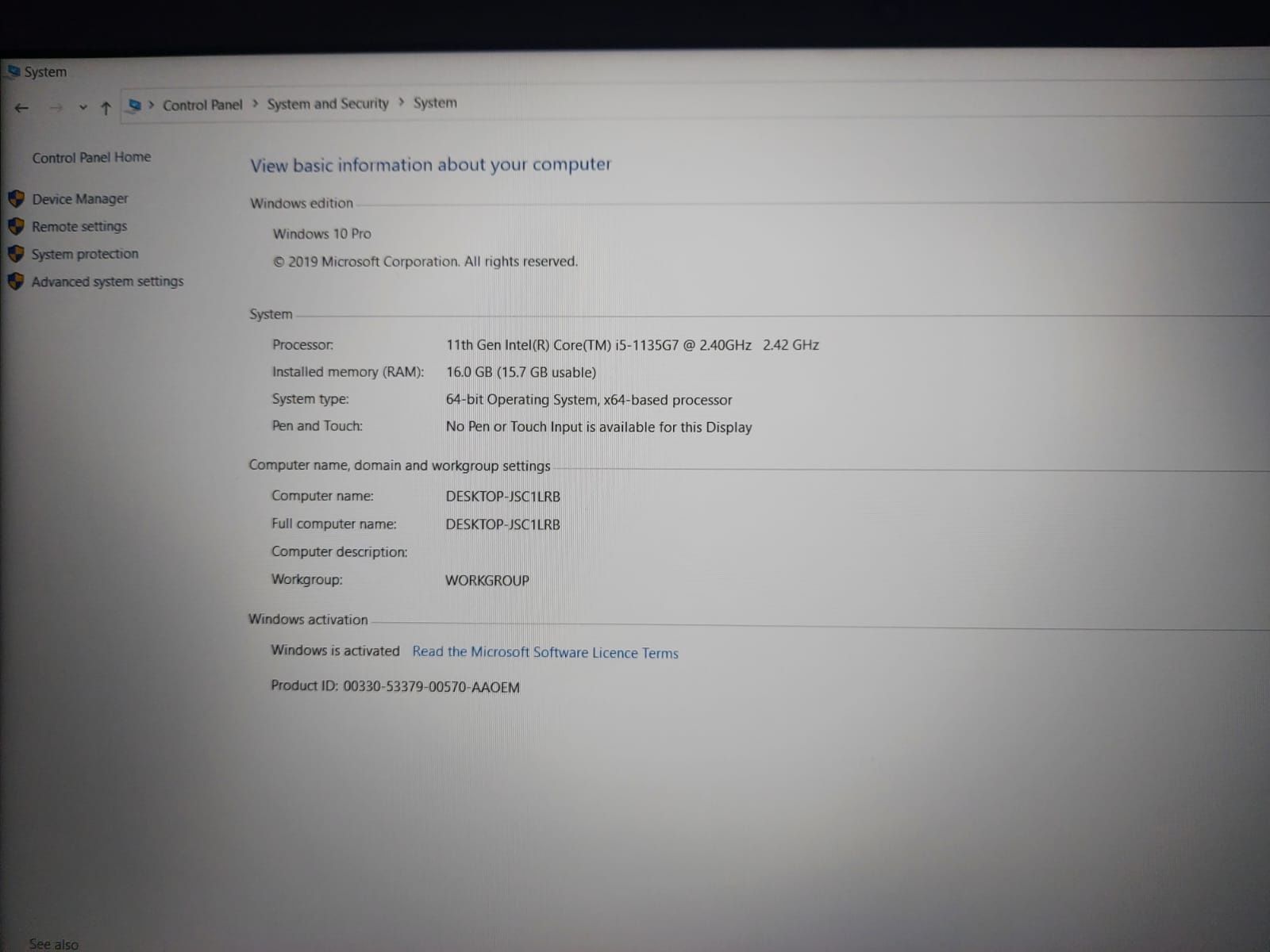 Vand laptop Dell Latitude 3500, i5, generatia 11, ram 16gb ddr4