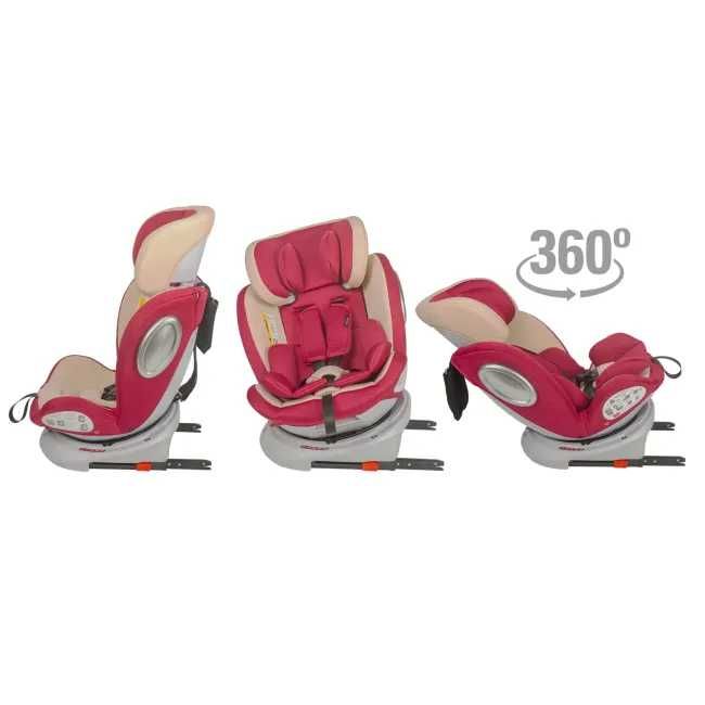 Scaun auto copii rotativ, cu Isofix Hapi Ozy, 0-36 Kg - Rosu max 36kg