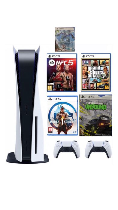 Playstation5 терибайт 825 почти новый +5игра +GTA+MORTAL KOMBAT1