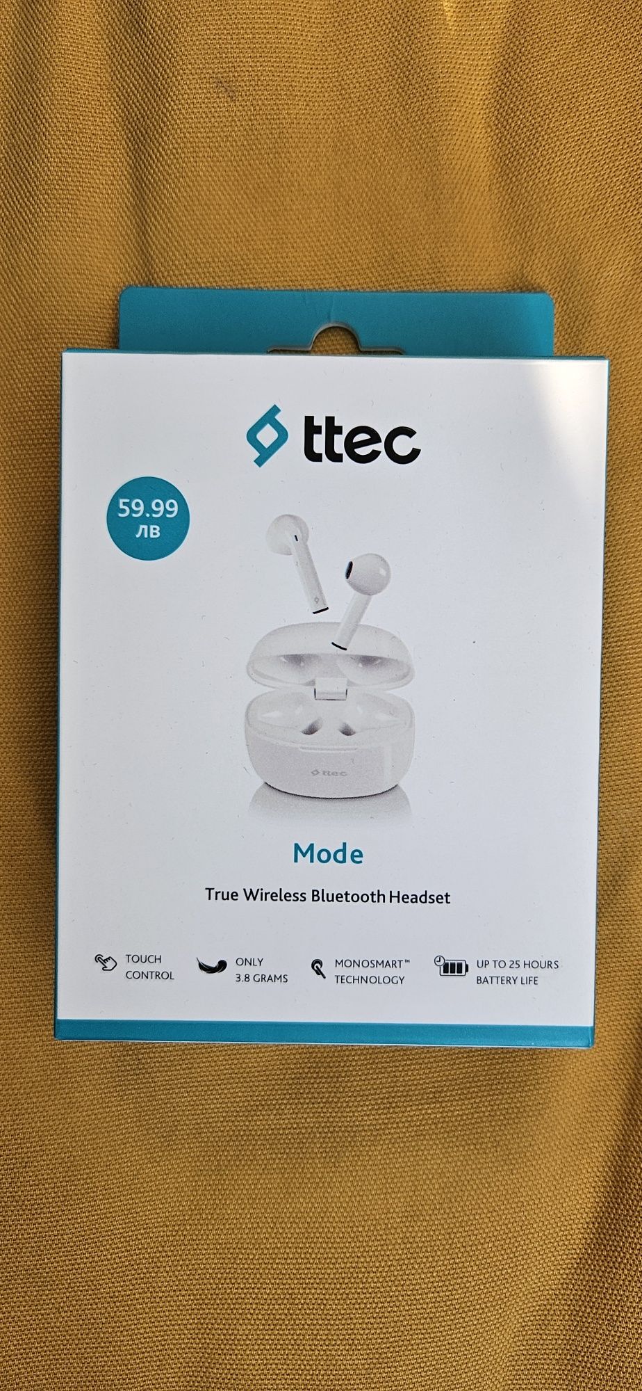 Bluetooth слушалки ttec Mode, TWS, Бели