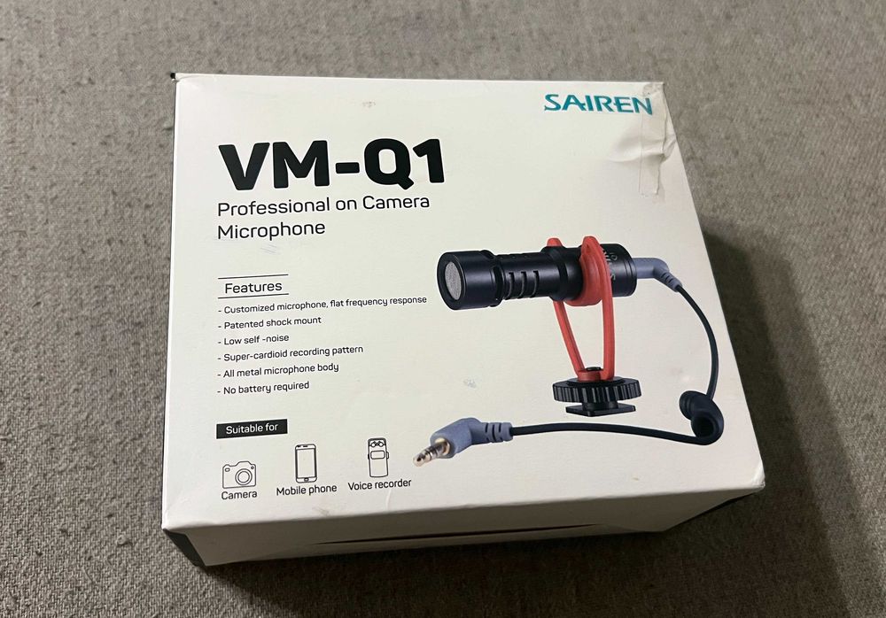 Microfon direcțional Sairen VM-Q1 complet cu accesorii, ca nou