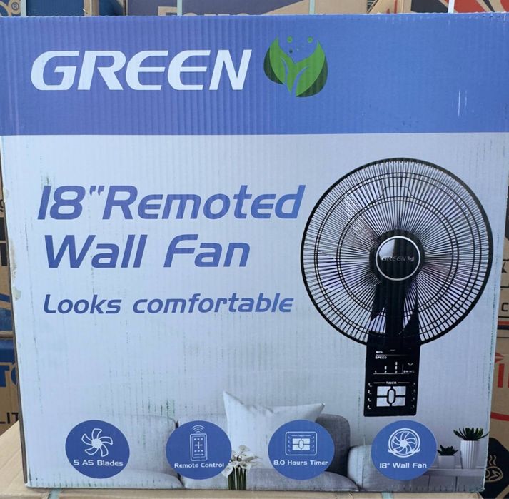 ГРЕЕН 18” Деворга ўрнатиладиган вентилятор