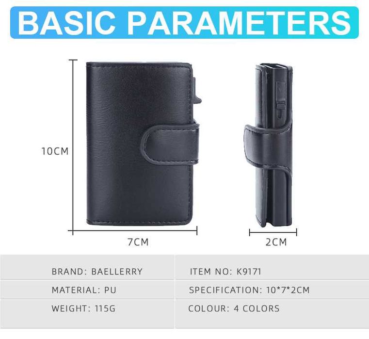 Портфейл с Rfid защита за кредитни ларти - картов държач