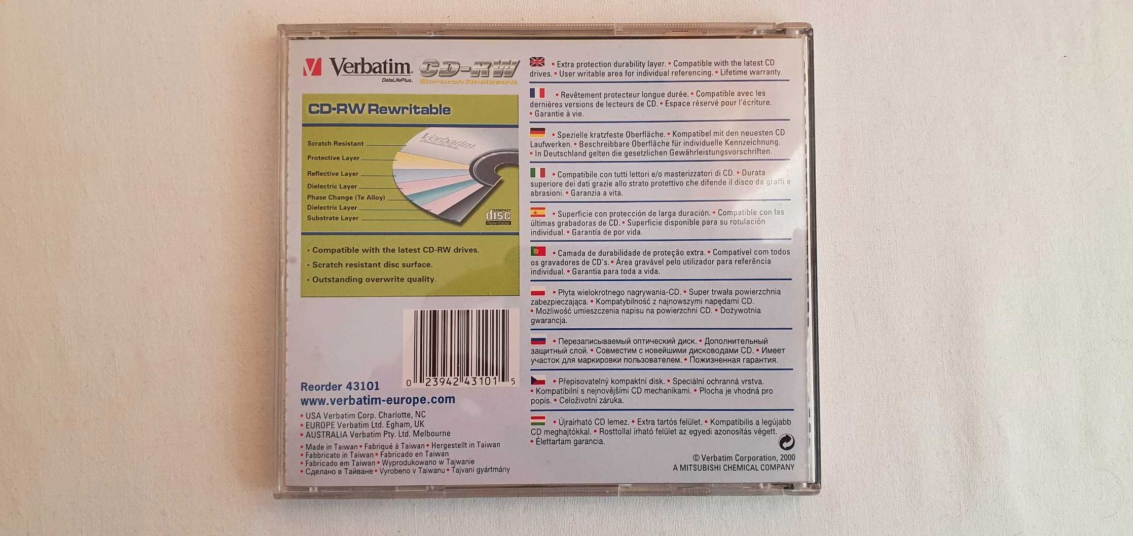 Презаписваеми дискове Verbatim CD-RW