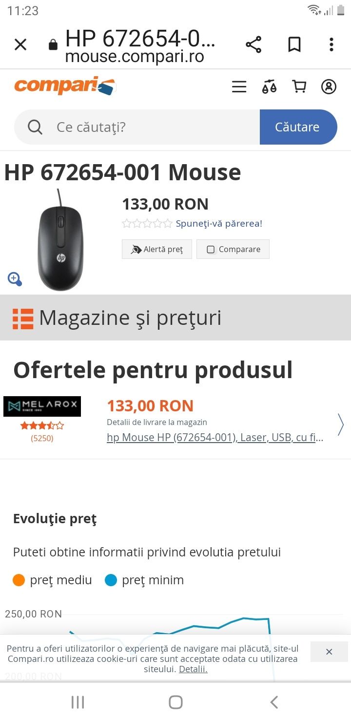 Mouse  cu fir HP