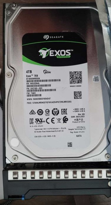 Hard Disk (HDD) SAS Seagate Exos enterprise 7E8, 4TB