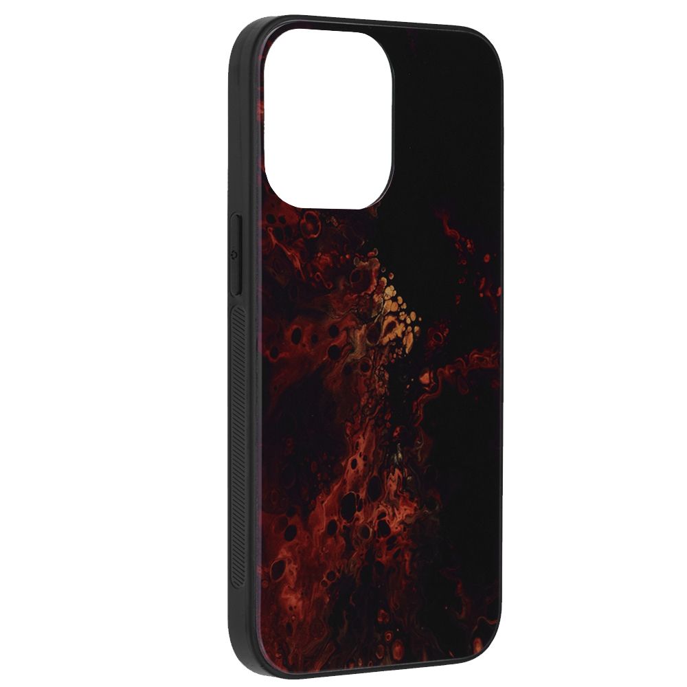 Husa cu spate de sticla pentru  iPhone 13 Pro - Red Nebula