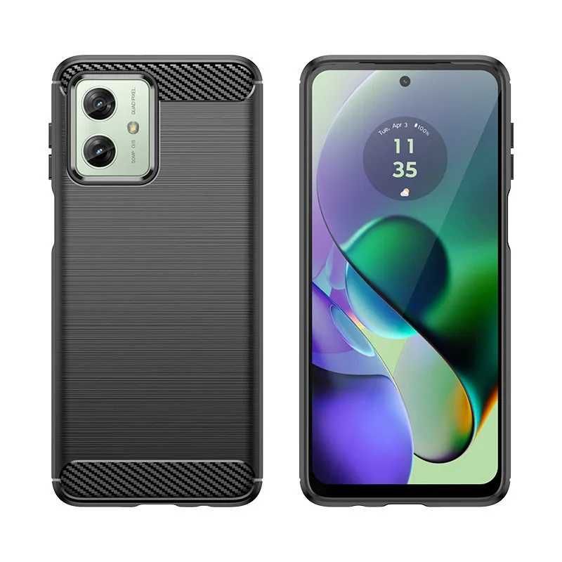 Motorola G54 G04 G14 G24 G34 G84- Удароустойчив Кейс Гръб CARBON