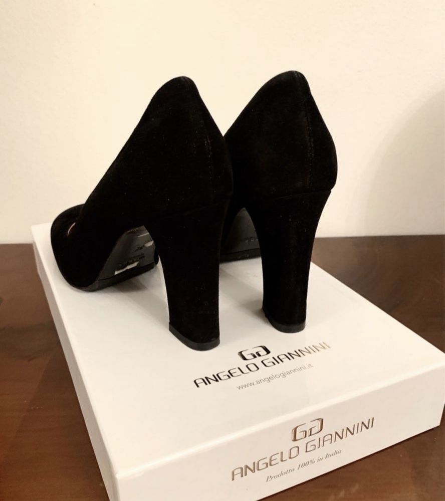 Итальянские черные женские туфли ANGELO GIANNINI. Италия, Милан