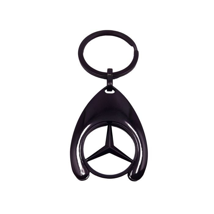 Breloc de chei DEPOX, Mercedes, 7.5 cm, metal, negru