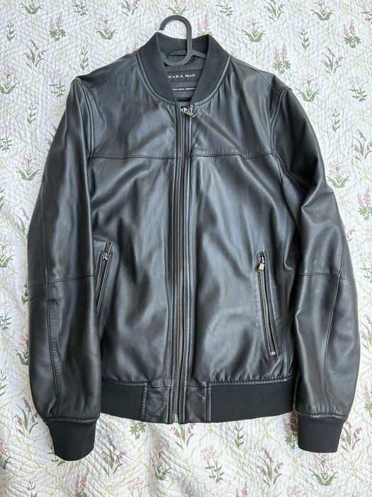 ZARA сет – кожено яке + дънки