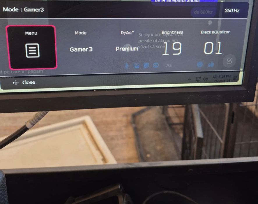 Monitor Benq Zowie XL2566K, 360Hz, DyAc+, 24,5”, HDMI, Display Port.